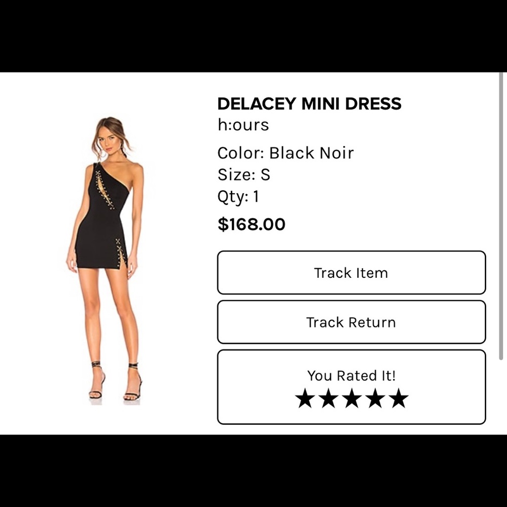 Black and gold mini dress from HOURS